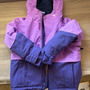 Kids Purple Ski Jacket - waterproof